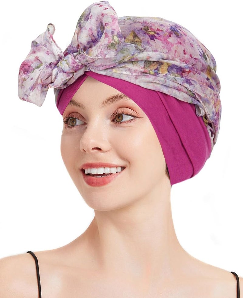 FADACHY Chemo Headwear for Women Full Coverage Head Scarf Hair Wrap Head Covering for Cancer Chemotherapy Patients, Hair Loss - Image 3